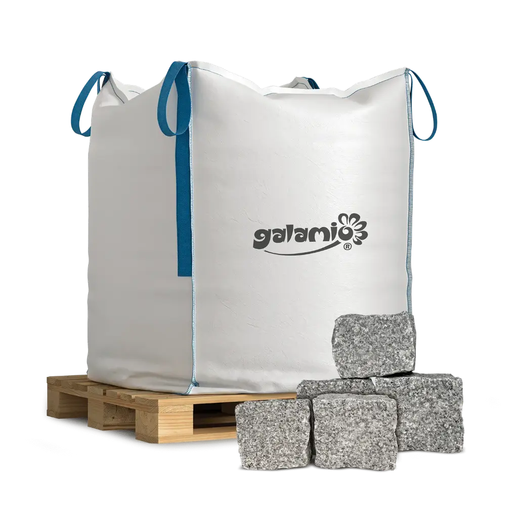 Galamio Granit Pflastersteine Gespalten 15 / 17 1000 kg