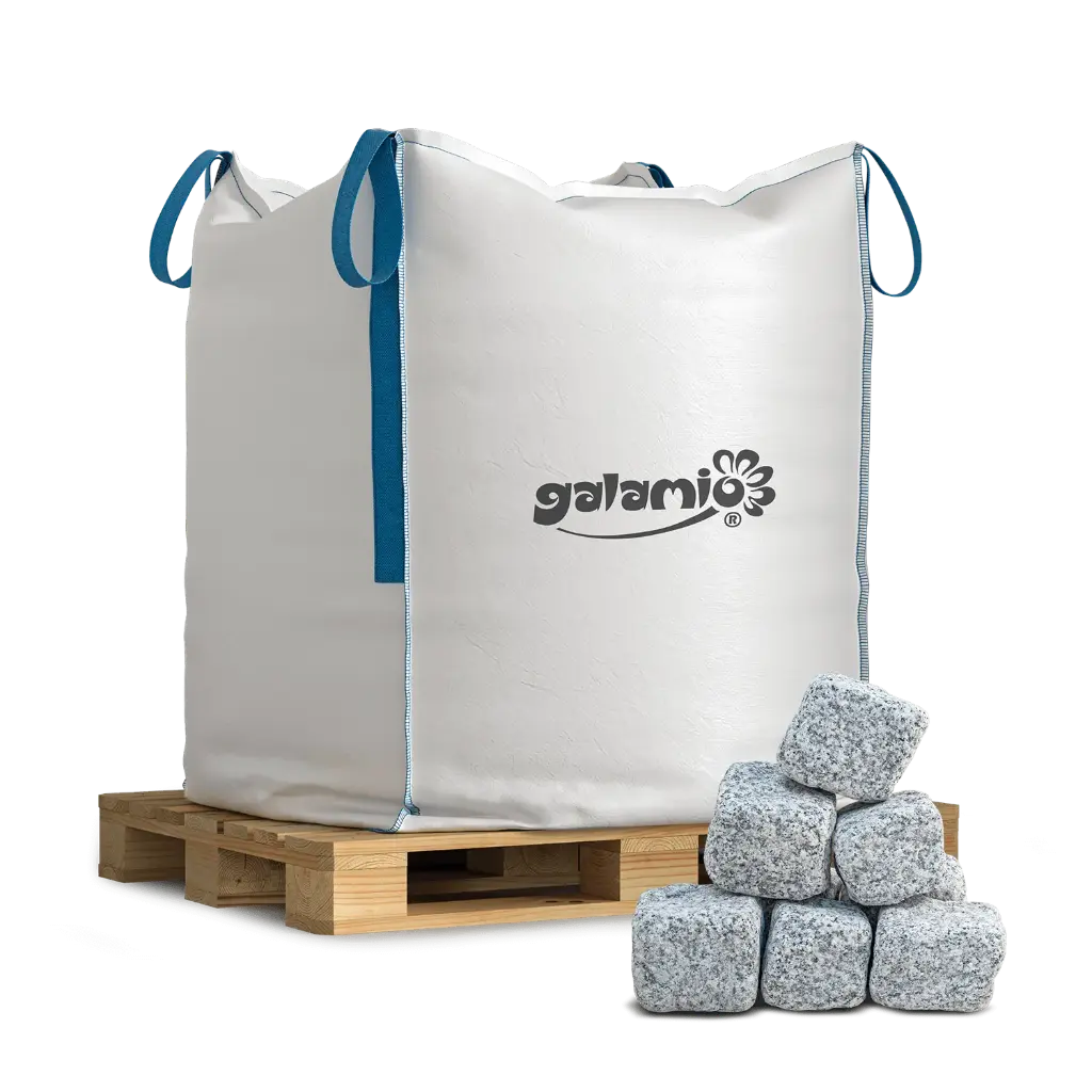 Galamio Granit Pflastersteine Getrommelt 8 / 11 1000 kg