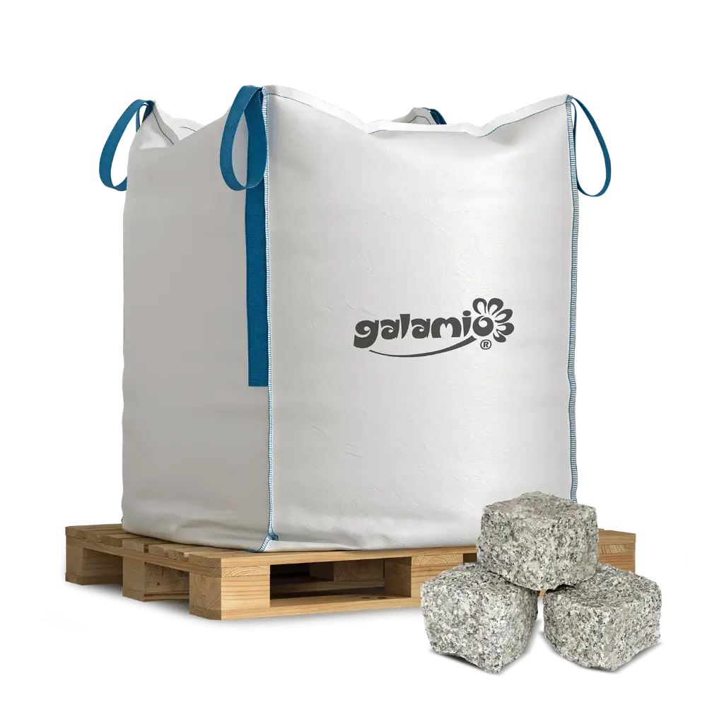 Galamio Granit Pflastersteine Gespalten 8 / 11 1000 kg