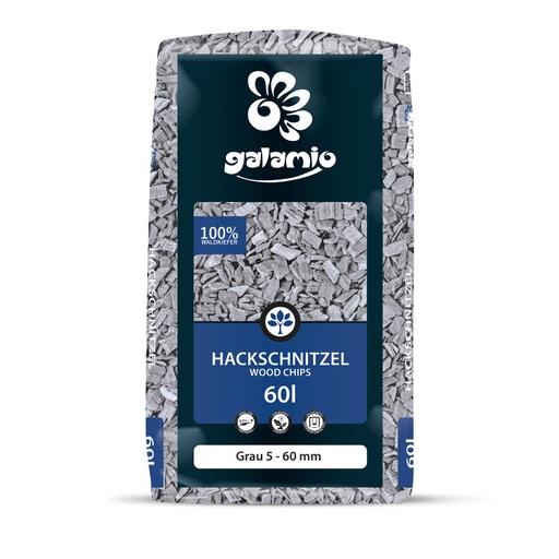 [MHA60] Galamio Holzhackschnitzel Grau 5 - 60 mm 60 l