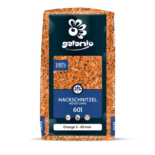 [MHO60] Galamio Holzhackschnitzel Orange 5 - 60 mm 60 l